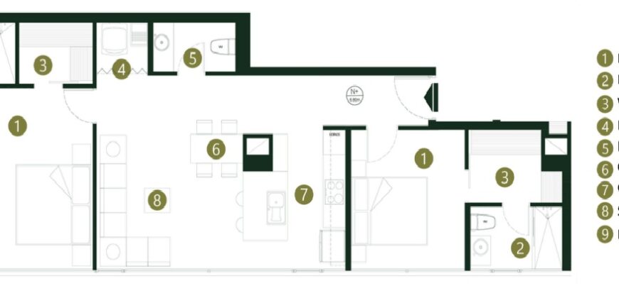 Vendo Departamento, a Estrenar, Dos Dormitorios, Balcón. Sector Quiteño Libre