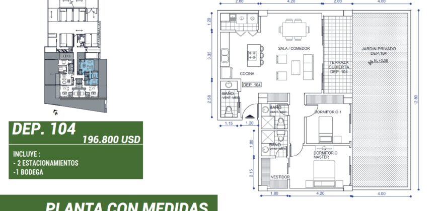Últimos Departamentos en Venta, Dos Dormitorios, A Estrenar. Sector Cumbaya