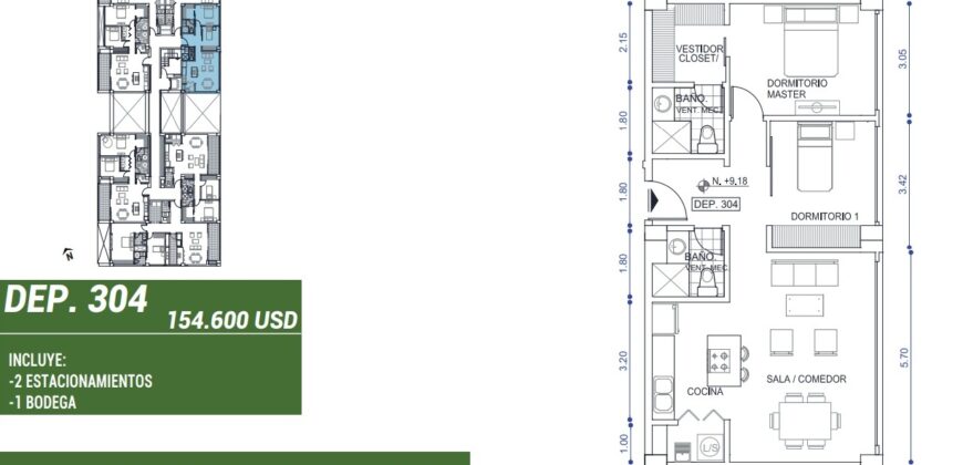 Vendo Últimos Departamentos, A Estrenar, Dos Dormitorios. Sector Cumbaya