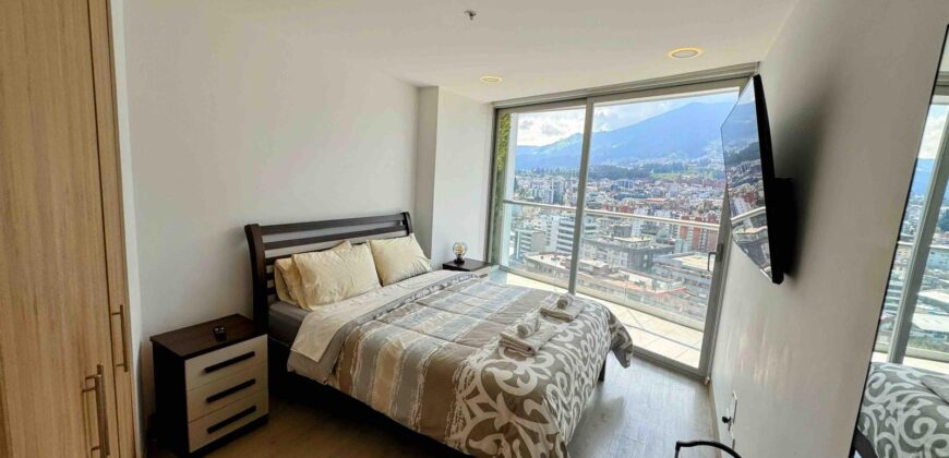 Vendo Departamento, Dos Dormitorios, Amoblado, Terraza, Sector La Carolina