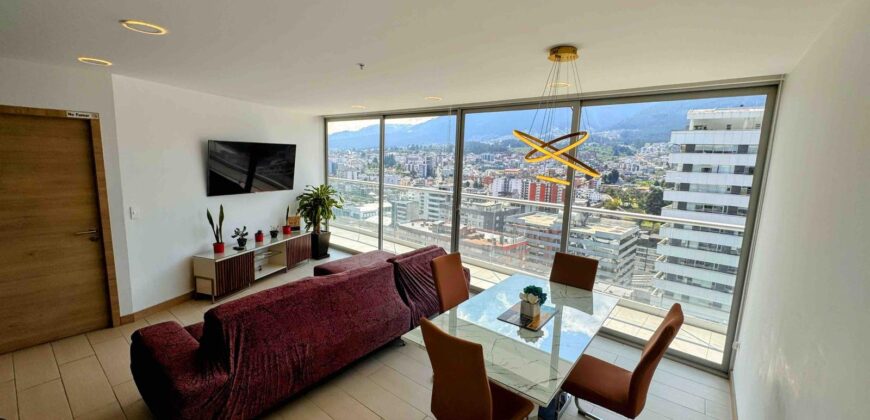 Vendo Departamento, Dos Dormitorios, Amoblado, Terraza, Sector La Carolina